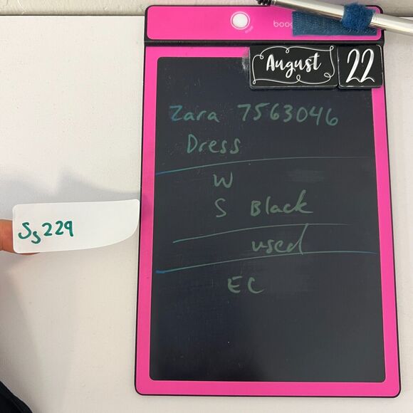 Zara Voluminous Dress Womens S Small Black Puff Mid Sleeves Loose Fit Stretch - Picture 12 of 13